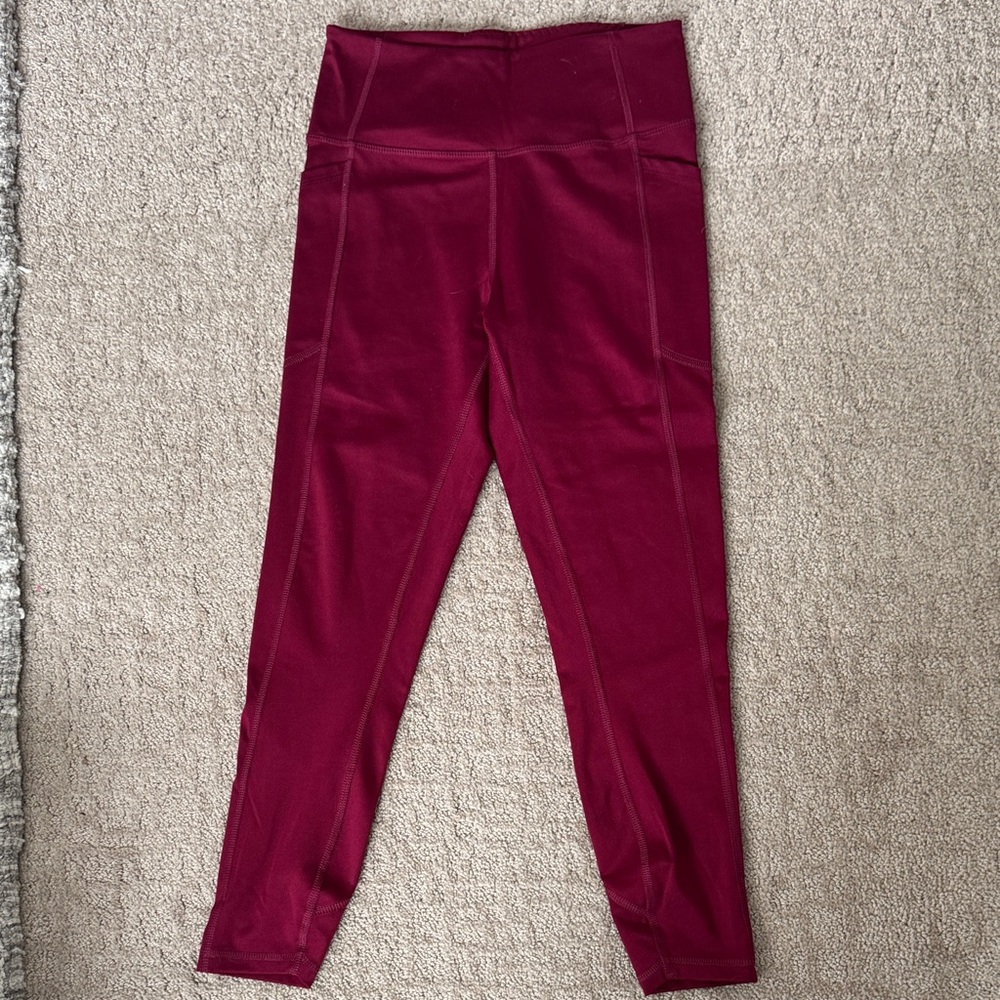 Victoria's Secret Burgundy High-Waist Leggings